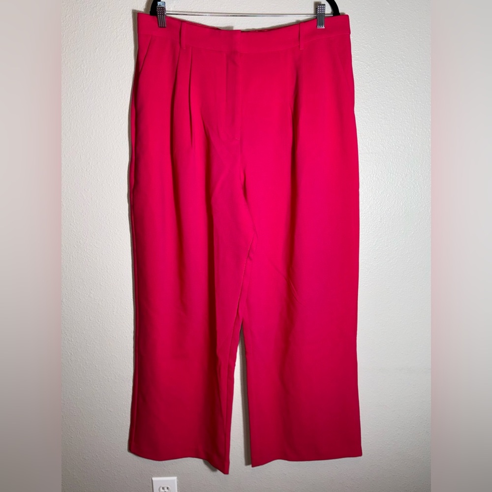 Abercrombie and Fitch straight leg trousers women’s hot pink size XL